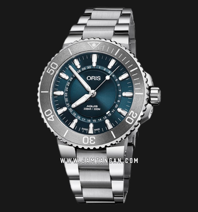 Oris Aquis Source Of Life 01 733 7730 4125-SET MB Limited Edition Blue Dial Stainless Steel Strap